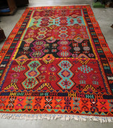 Vintage Corum Alacali Kilim 6.11x13.3ft