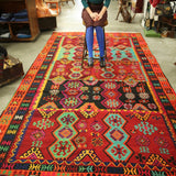 Vintage Corum Alacali Kilim 6.11x13.3ft