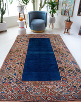 Vintage Turkish rug in a living room setting, pile rug, Turkish rug, vintage rug, portland, rug shop, bright colors, wild shaman, soft rug, bold color, Portland, Oregon, rug store, rug shop, local shop, antique rug