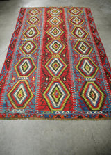 Vintage Ushak Esme Kilim 5.6ftx8.10ft