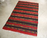 Vintage Adana Cicim Kilim 3.8x5.9ft