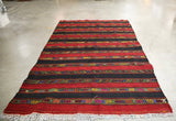 Vintage Adana Cicim Kilim 3.8x5.9ft