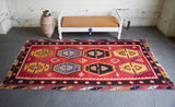 Old Sivas Sarkisla Kilim 5.5ftx9.10ft