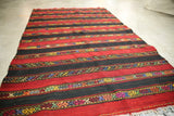 Vintage Adana Cicim Kilim 3.8x5.9ft