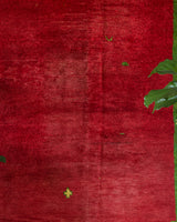 Vintage Turkish rug in a living room setting, pile rug, Turkish rug, vintage rug, portland, rug shop, bright colors, wild shaman, soft rug, bold color, Portland, Oregon, rug store, rug shop, local shop, antique rug