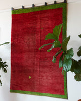 Vintage Turkish rug in a living room setting, pile rug, Turkish rug, vintage rug, portland, rug shop, bright colors, wild shaman, soft rug, bold color, Portland, Oregon, rug store, rug shop, local shop, antique rug