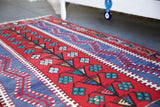 Vintage Oushak Esme Kilim 4ftx7.2ft