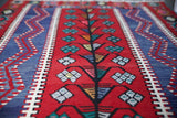 Vintage Oushak Esme Kilim 4ftx7.2ft