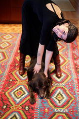 Vintage Ushak Esme Kilim 5.6ftx8.10ft