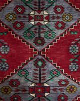 Vintage Turkish rug in a living room setting, pile rug, Turkish rug, vintage rug, portland, rug shop, bright colors, wild shaman, soft rug, bold color, Portland, Oregon, rug store, rug shop, local shop, antique rug