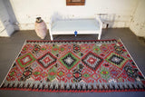 Vintage Oushak Esme Kilim 5.6ftx10ft