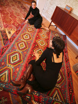 Vintage Ushak Esme Kilim 5.6ftx8.10ft