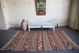 Vintage Balikesir Cicim Kilim 5.3ftx9.3ft