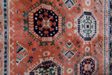 Vintage Turkish rug in a living room setting, pile rug, Turkish rug, vintage rug, portland, rug shop, bright colors, wild shaman, soft rug, bold color, Portland, Oregon, rug store, rug shop, local shop,