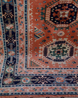 Vintage Turkish rug in a living room setting, pile rug, Turkish rug, vintage rug, portland, rug shop, bright colors, wild shaman, soft rug, bold color, Portland, Oregon, rug store, rug shop, local shop,