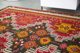 turkish rug, vintage rug, flat weave, kilim rug, large area rug, square rug, Wild Shaman, Portland, Oregon, rug store, rug shop, local shop,  bright colors, area rug, bold color