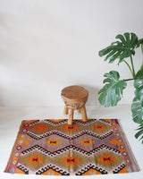 pile rug, Turkish rug, vintage rug, portland, rug shop, bright colors, wild shaman, area rug, red rug, mini rug, bold color, Portland, Oregon, rug store, rug shop, local shop, flat weave, kilim rug