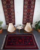 Turkish rug, vintage rug, flat weave, kilim rug, large area rug, square rug, Wild Shaman, Portland, Oregon, rug store, rug shop, local shop,  bright colors, area rug, red rug, bold color
