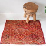 pile rug, Turkish rug, vintage rug, portland, rug shop, bright colors, wild shaman, area rug, red rug, mini rug, bold color, Portland, Oregon, rug store, rug shop, local shop, flat weave, kilim rug