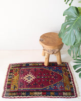 pile rug, Turkish rug, vintage rug, portland, rug shop, bright colors, wild shaman, area rug, red rug, mini rug, bold color, Portland, Oregon, rug store, rug shop, local shop, flat weave, kilim rug