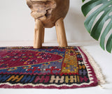 pile rug, Turkish rug, vintage rug, portland, rug shop, bright colors, wild shaman, area rug, red rug, mini rug, bold color, Portland, Oregon, rug store, rug shop, local shop, flat weave, kilim rug