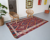 Old Fethiye Kilim 5.3ftx9.4ft