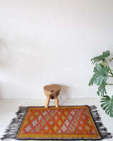 pile rug, Turkish rug, vintage rug, portland, rug shop, bright colors, wild shaman, area rug, red rug, mini rug, bold color, Portland, Oregon, rug store, rug shop, local shop, flat weave, kilim rug