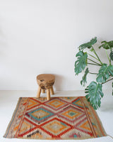 pile rug, Turkish rug, vintage rug, portland, rug shop, bright colors, wild shaman, area rug, red rug, mini rug, bold color, Portland, Oregon, rug store, rug shop, local shop, flat weave, kilim rug