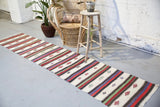 Vintage Anatolian Kilim Runner 2.3ftx10.5ft
