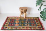 pile rug, Turkish rug, vintage rug, portland, rug shop, bright colors, wild shaman, area rug, red rug, mini rug, bold color, Portland, Oregon, rug store, rug shop, local shop, flat weave, kilim rug
