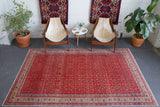 old rug, antique rug, Turkish rug, Portland, Oregon, rug store, rug shop, local shop, bright colors, wild shaman, large rug, area rug, red rug, bold color, burgundy, dark red