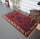 Vintage Anatolian Rug 3.6ftx5.9ft