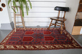 Vintage Anatolian Rug 3.6ftx5.9ft