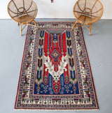 Vintage Kayseri Prayer Rug 4.10ftx7.7ft