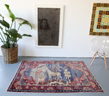 Vintage Anatolian Rug 4.4ftx6ft