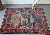 Vintage Anatolian Rug 4.4ftx6ft