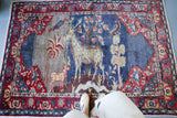 Vintage Anatolian Rug 4.4ftx6ft