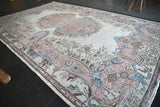 Vintage Faded  Isparta Rug 6x9.4ft