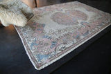 Vintage Faded  Isparta Rug 6x9.4ft