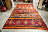 Old Sivas Tokmakli Kilim 6.8x12.3ft