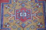 Vintage Turkish Faded Anatolian Rug 4.3ftx8.2ft