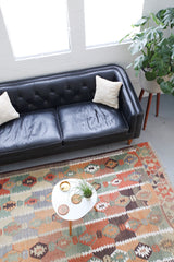 old rug, antique rug, earthy colors, faded colors, Turkish rug, vintage rug, flat weave, kilim rug, large area rug, square rug, Wild Shaman, Portland, Oregon, rug store, rug shop, local shop