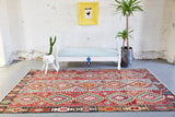 Old Oushak Esme Kilim 5.10ftx9.7ft
