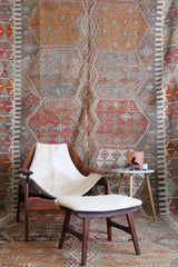 old rug, antique rug, earthy colors, faded colors, Turkish rug, vintage rug, flat weave, kilim rug, large area rug, square rug, Wild Shaman, Portland, Oregon, rug store, rug shop, local shop