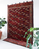 old rug, antique rug, Turkish rug, Portland, Oregon, rug store, rug shop, local shop, bright colors, wild shaman, large rug, area rug, red rug, bold color, burgundy, dark red, soft rug