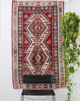 old rug, antique rug, earthy colors, faded colors, Turkish rug, vintage rug, flat weave, kilim rug, large area rug, square rug, Wild Shaman, Portland, Oregon, rug store, rug shop, local shop