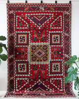 old rug, antique rug, Turkish rug, Portland, Oregon, rug store, rug shop, local shop, bright colors, wild shaman, large rug, area rug, red rug, bold color, burgundy, dark red, soft rug