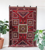 old rug, antique rug, Turkish rug, Portland, Oregon, rug store, rug shop, local shop, bright colors, wild shaman, large rug, area rug, red rug, bold color, burgundy, dark red, soft rug
