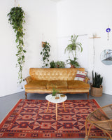 orange, green, bright color, antique, oushak rug, portland rug shop, rug store, wild shaman