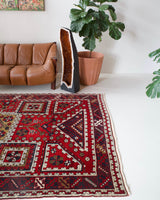 old rug, antique rug, Turkish rug, Portland, Oregon, rug store, rug shop, local shop, bright colors, wild shaman, large rug, area rug, red rug, bold color, burgundy, dark red, soft rug